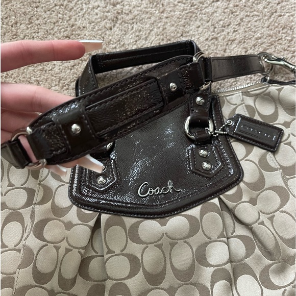 coach brown satchel tote crossbody shoulder bag - Picture 7 of 17